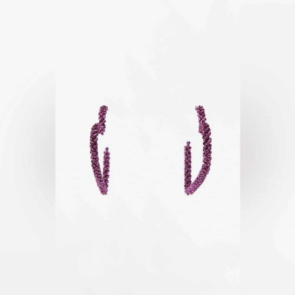 Zara 🩷🩷🩷Pink Sparkly Heart Earrings - NWT